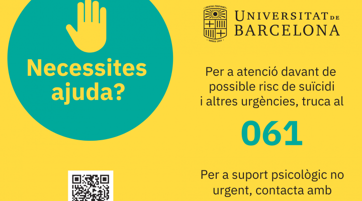 La UB ofrece apoyo psicológico gratuito para el estudiantado, el PDI y el PAS.