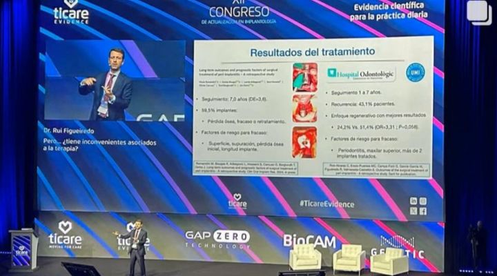 El Dr. Figueiredo presenta a Ticare Evidence,  els resultats d'un estudi d'investigació realizat a l'Hospital Odontològic Universitat de Barcelona
